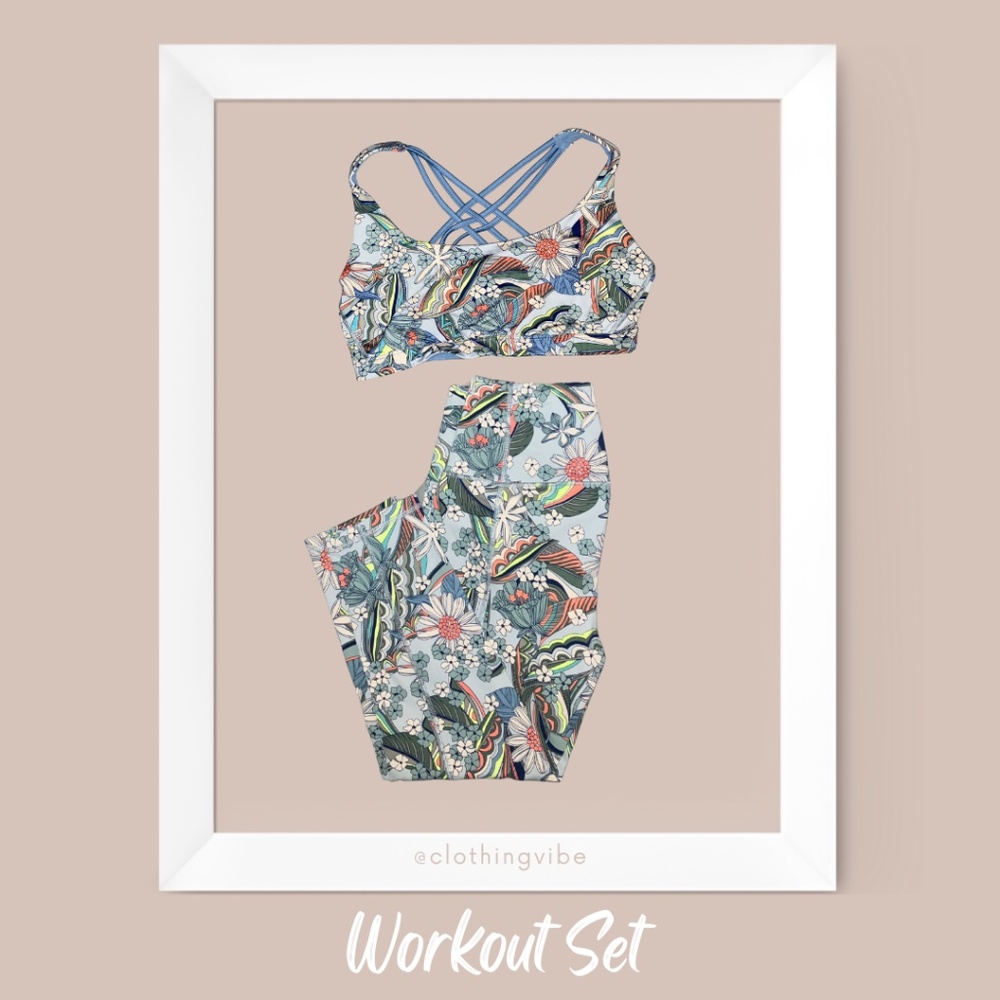 L/M | Floral Workout Set